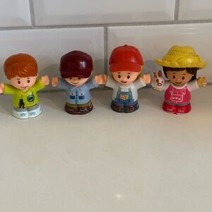 Fisher-Price Little People Farm Character Set - Red, Yellow, Green, Blue